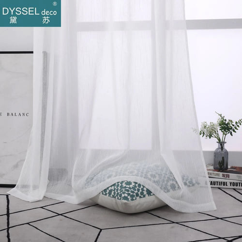 Voilage rayé style européen léger pour salon chambre - vue 2 sur 6