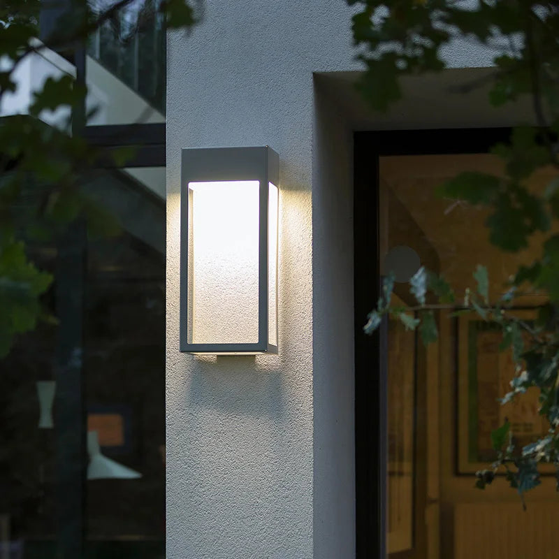 VZVI Applique murale extérieures modernes imperméables Jardin Cottage Paysage Porche Réverbère pour terrasse Balcon Garage avec ampoules LED - vue 3 sur 9