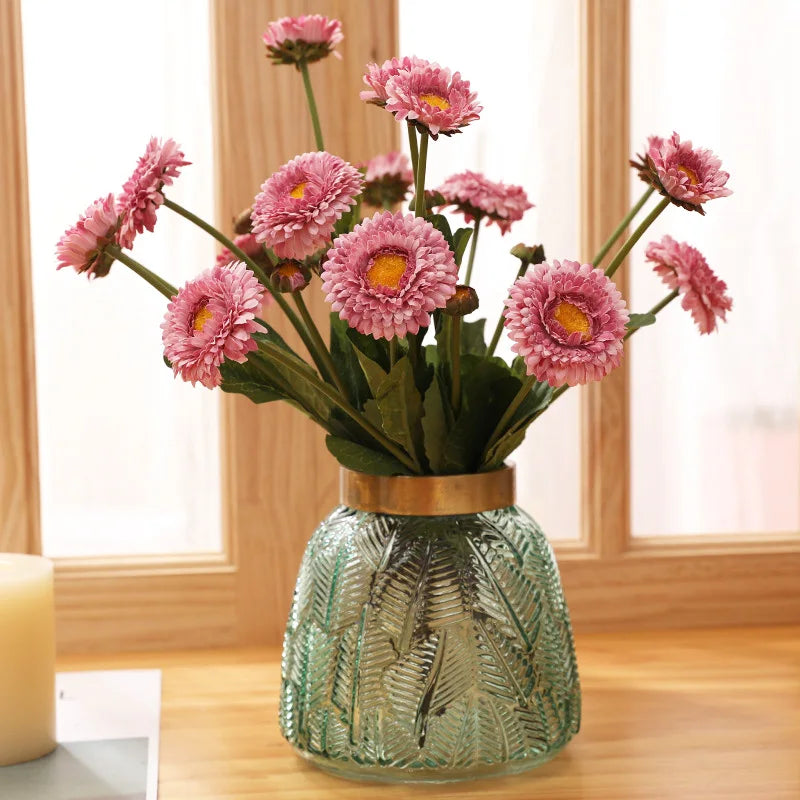 fleurs de calendula artificielles pour décoration de mariage et fête - vue 5 sur 12