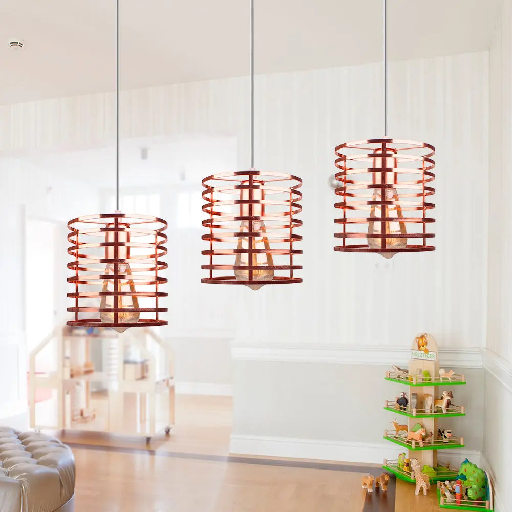 lustre suspendu moderne avec 1/3 têtes led vintage - vue 7 sur 13
