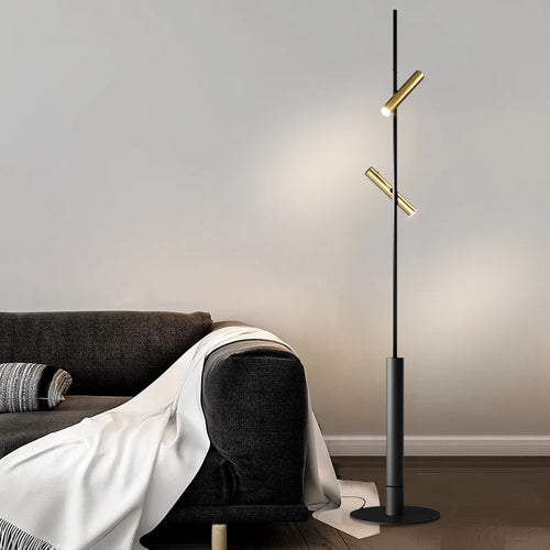 Nordic minimalist modern LED projector floor lamp for living room, home decor, sofa, bedroom and bedside - vue 5 sur 11