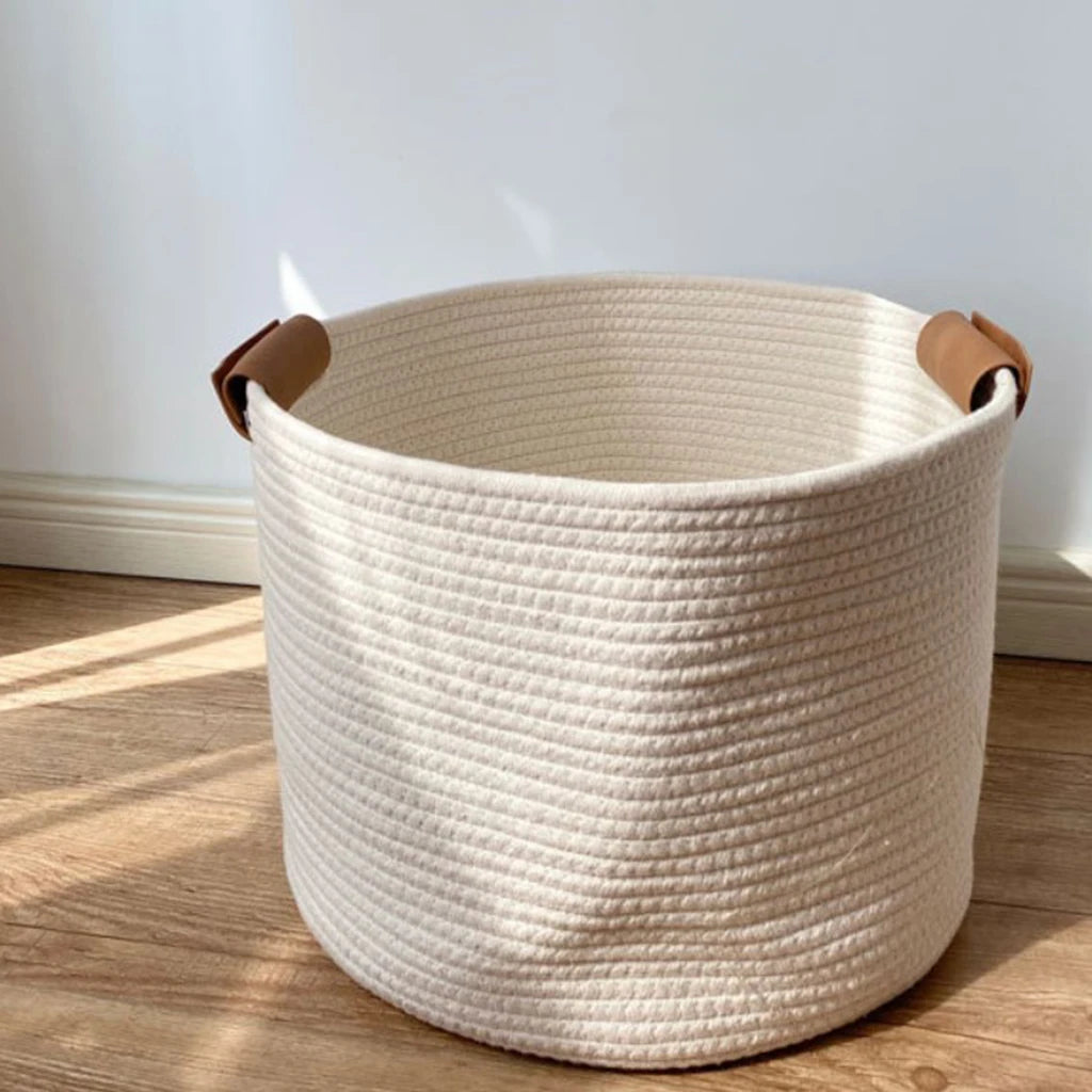 panier de rangement en corde pour jouets et linge bébé - vue 10 sur 10