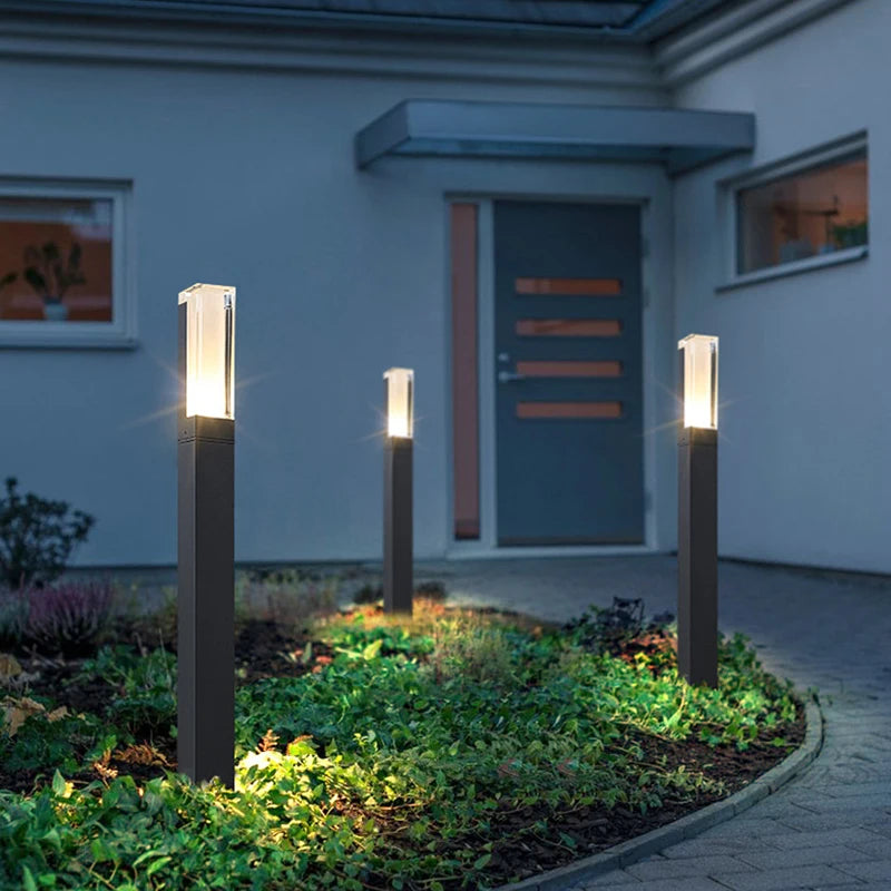 lampe de jardin led extérieure étanche en aluminium pour allée - vue 2 sur 6
