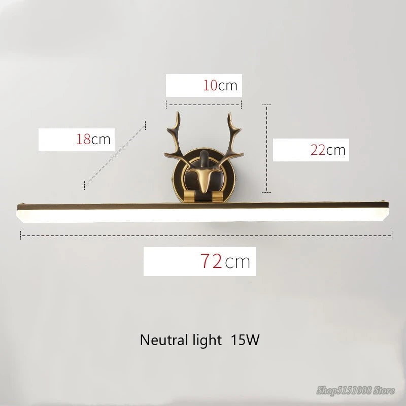 lumière led étanche pour miroir de salle de bain nordique