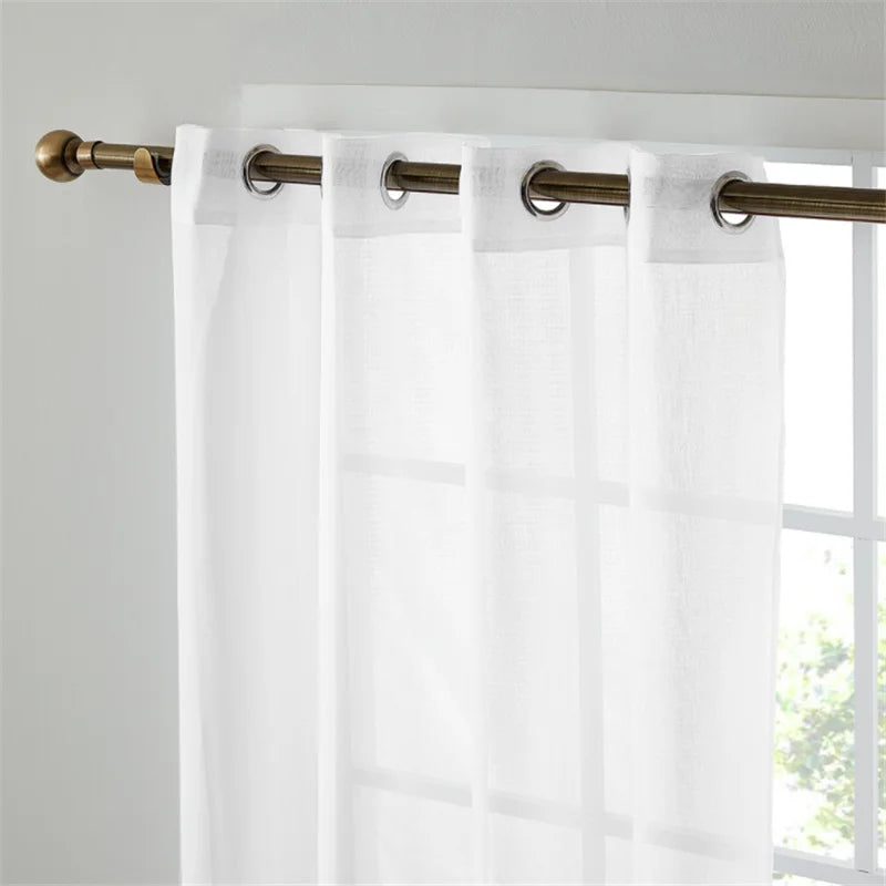 Voilage tulle translucide moderne sur mesure salon chambre - vue 5 sur 10