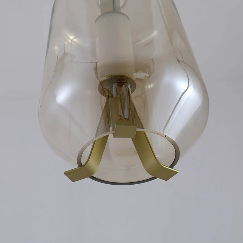 suspension vintage en verre design nordique créatif - vue 7 sur 10