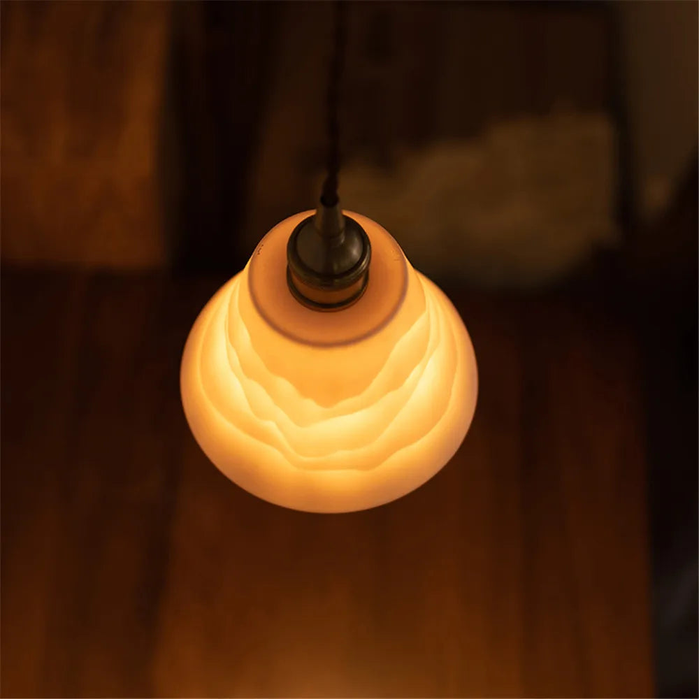 loft style antique led luminaire en laiton céramique rétro - vue 5 sur 6