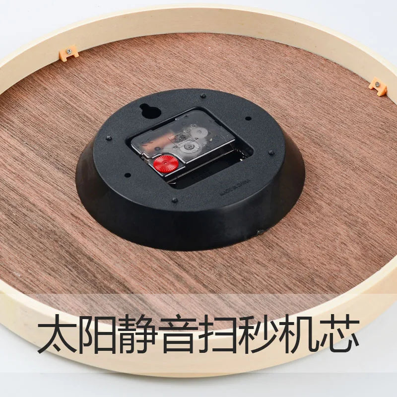 horloge murale chinoise en bois style nordique décor moderne - vue 10 sur 9