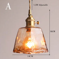 Lustre suspension laiton verre modern