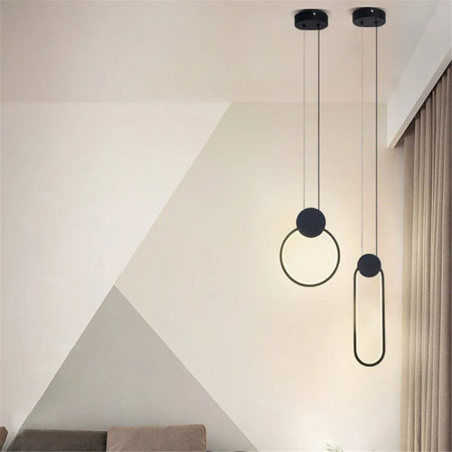 suspension led carré géométrie métal nordique 2020