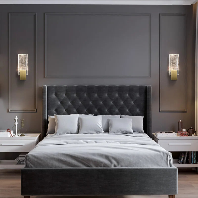 applique murale en cristal design moderne minimaliste pour étude et détente - vue 4 sur 7