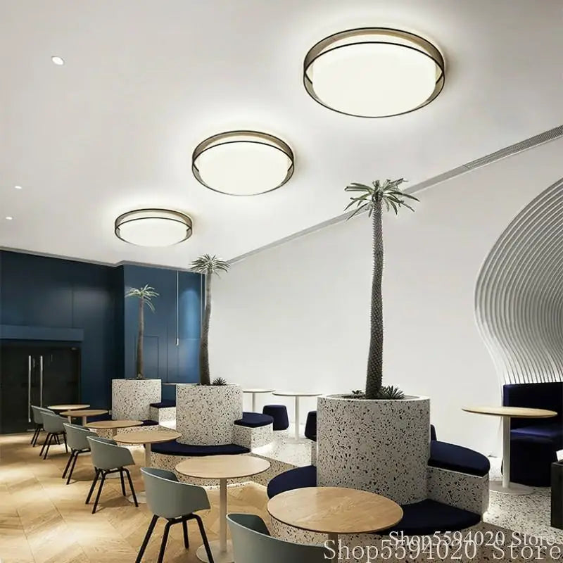 plafonnier led design en tissu éclairage moderne minimaliste et élégant - vue 5 sur 12