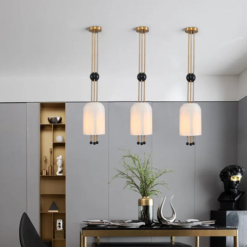 Suspension lanterne à tête unique en verre - vue 5 sur 9