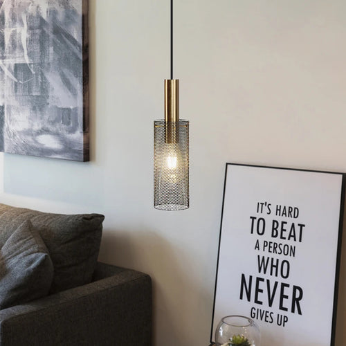 Nordic openwork pendant light modern minimalist loft style - vue 4 sur 8
