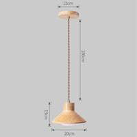 suspension luminaire led nordique moderne en bois pour décoration maison
