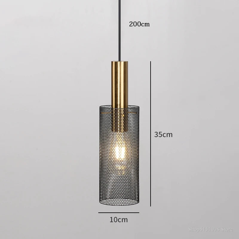 Nordic openwork pendant lights for minimalist indoor lighting - vue 8 sur 8