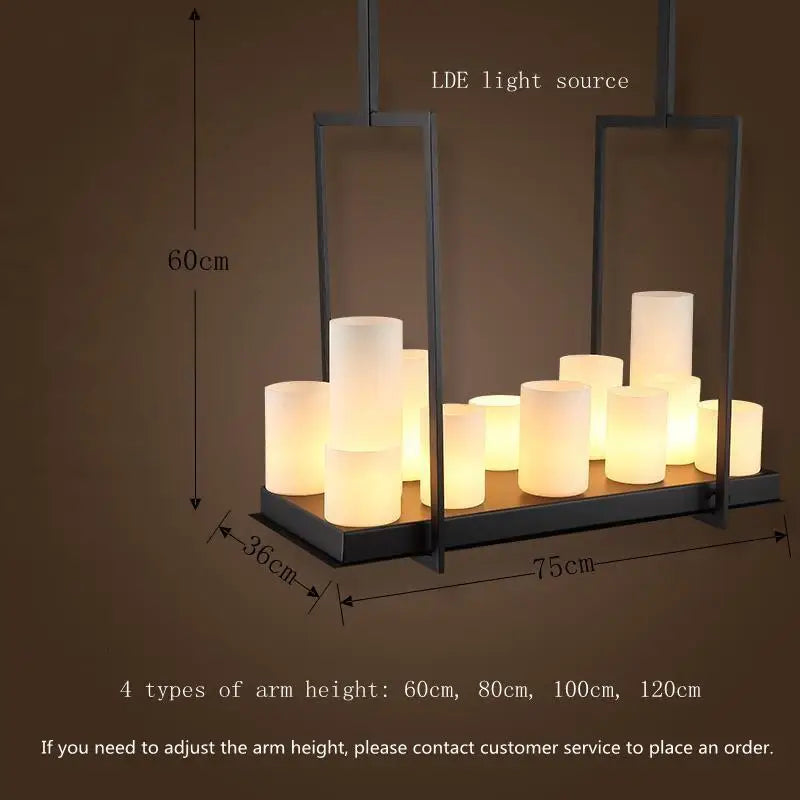 Nordique luxe salle à manger lustre intérieur salon table à manger lampes en verre simple cuisine île LED lustre éclairage - vue 8 sur 20