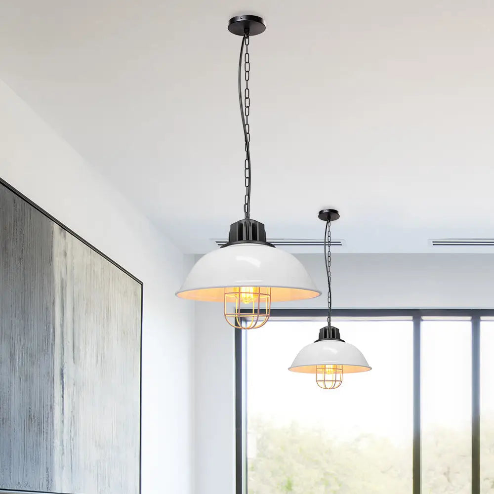 lampes suspendues industrielles rétro led pour bar restaurant loft - vue 6 sur 9