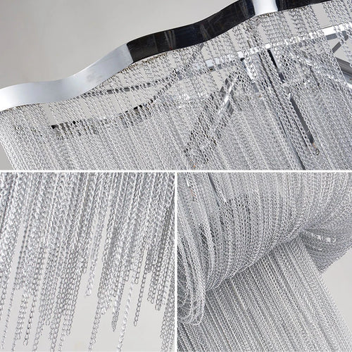 suspension moderne à pampilles en aluminium pour éclairage décoratif intérieur