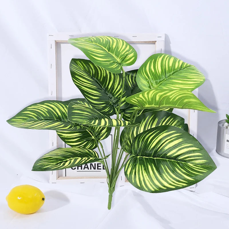 bouquet de fausses feuilles de palmier tropical décoratif pour fêtes et événements - vue 14 sur 13