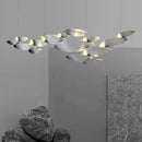 lustre led postmoderne en acier inoxydable pour villa