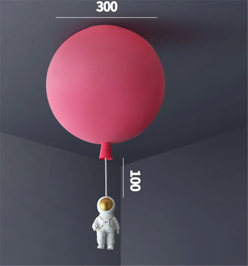 plafonnier led nordique avec astronaute et ballons pour enfants - vue 12 sur 28