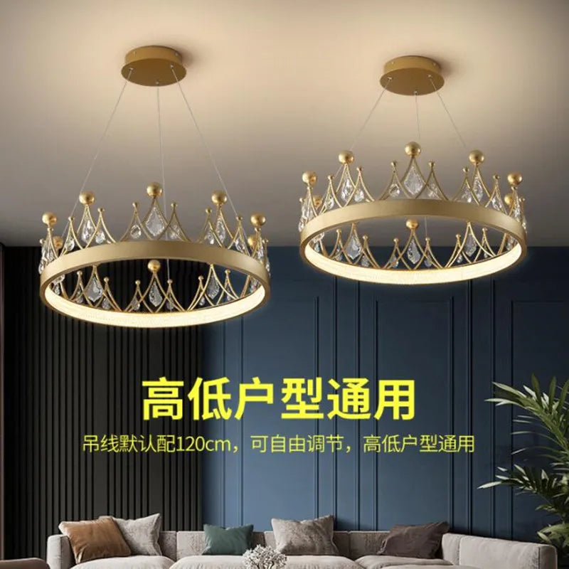 lustre moderne en cristal design nordique pour éclairage intérieur - vue 4 sur 10
