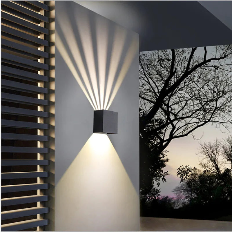 6W Modern Cube LED Wall Lamp IP65 Waterproof Indoor Outdoor Surface Mounted Wall Light Adjustable Beam For Garden Porch Bedroom - vue 5 sur 9