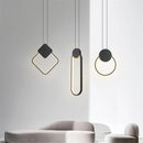 suspension led carré géométrie métal nordique 2020