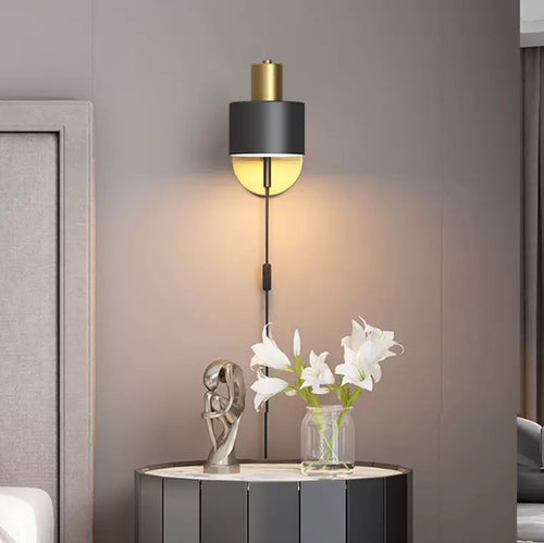 Applique murale LED noir et laiton doré Aveiro - vue 6 sur 7