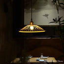 lustre restaurant en bambou chinois créatif led zen asie