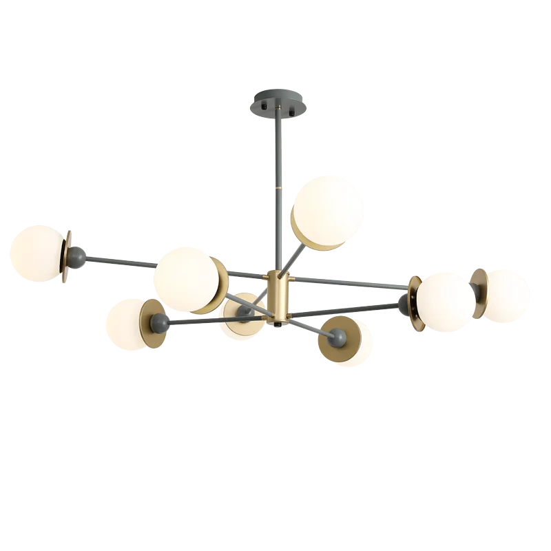 lustre moderne boule de verre pour éclairage intérieur décoratif - vue 7 sur 10
