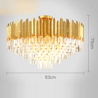 lampe à poser post-moderne art déco en acier inoxydable et cristal