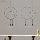 Nordic designer creative circular metal pendant light