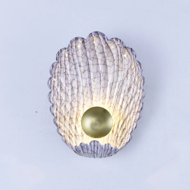 applique murale nordique coquille lumineuse pour intérieur décoratif - vue 4 sur 7