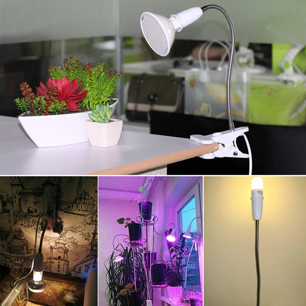 support de lampe led avec prise simple/double et interrupteur flexible - vue 10 sur 10