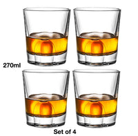 Lot 4 verres whisky style old fashioned relief