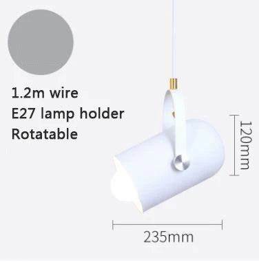Nordic minimalist pendant light with adjustable angle - vue 12 sur 12