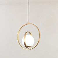 Minimalist nordic round glass chandelier luxury designer light
