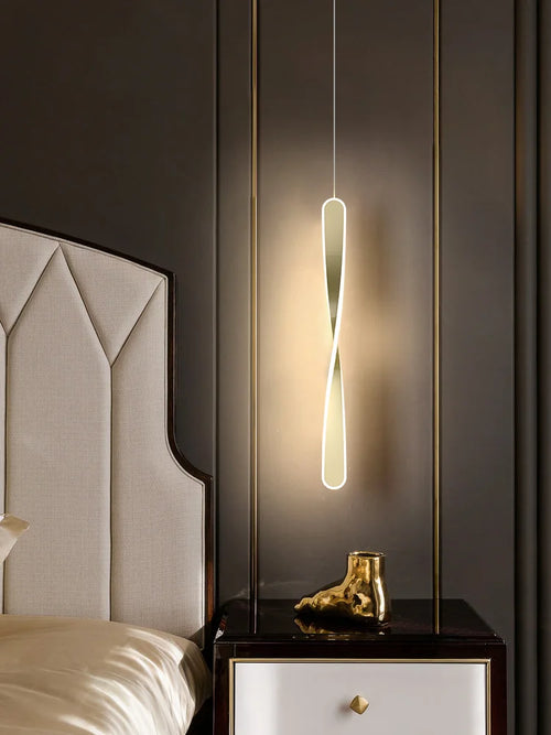 Modern Nordic minimalist art deco LED pendant light - vue 4 sur 12