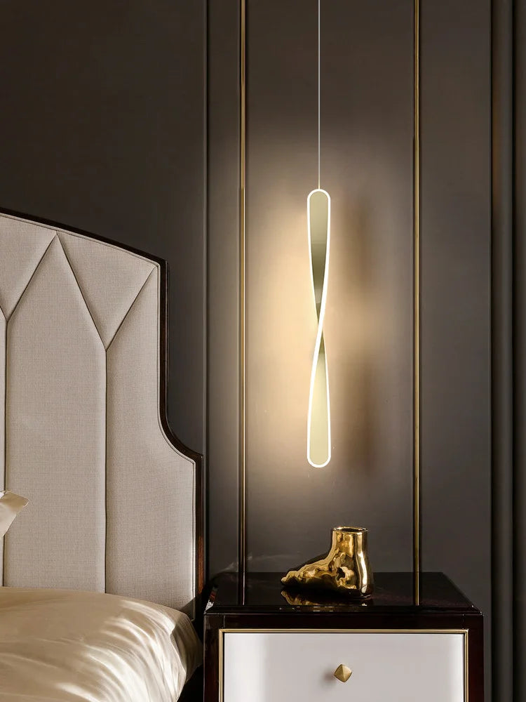 Modern Nordic minimalist art deco LED pendant light - vue 3 sur 12