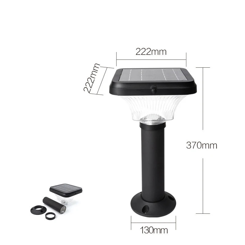 Lampe de pelouse solaire extérieure LED lampe de stigmatisation rougeoyante sans électricité couloir de jardin moderne terrasse ronde lumières de pelouse imperméables - vue 13 sur 18