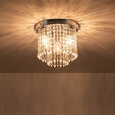 suspension en cristal doré et argenté pour décoration intérieure