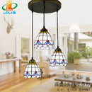 lampe de table tiffany moderne trois niveaux éclairage dôme décoratif