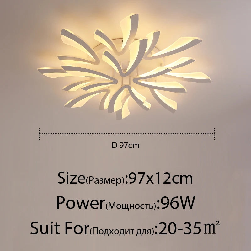 Plafonnier LED en acrylique avec télécommande - vue 10 sur 16
