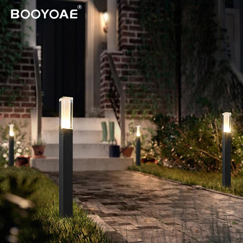 Lampe à gazon moderne lumière extérieure en aluminium étanche à l'eau porche jardin IP54 lampe à gazon extérieure maison cour décor paysage lumières - vue 4 sur 10