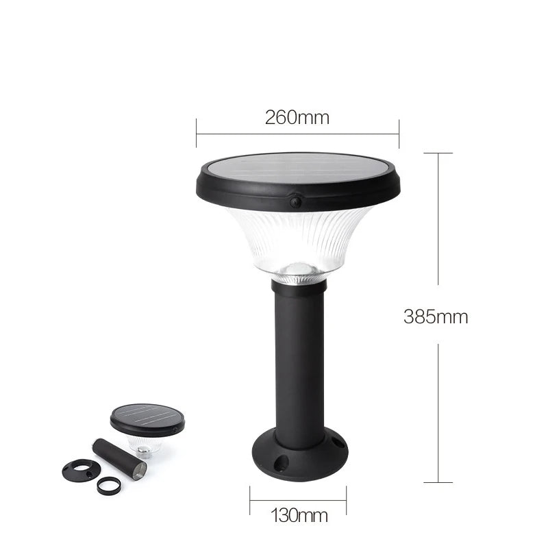 Lampe de pelouse solaire extérieure LED lampe de stigmatisation rougeoyante sans électricité couloir de jardin moderne terrasse ronde lumières de pelouse imperméables - vue 14 sur 18