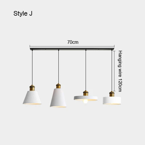 Modern minimalist industrial style chandelier for interior decor - vue 13 sur 25