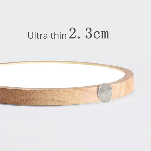 plafonnier led en bois véritable pour éclairage intérieur - vue 6 sur 14