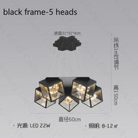 lustre led dimmable géométrique pour intérieur moderne